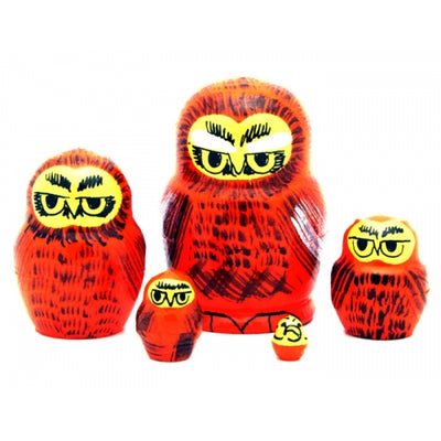 Owl Miniature Nesting Doll Set