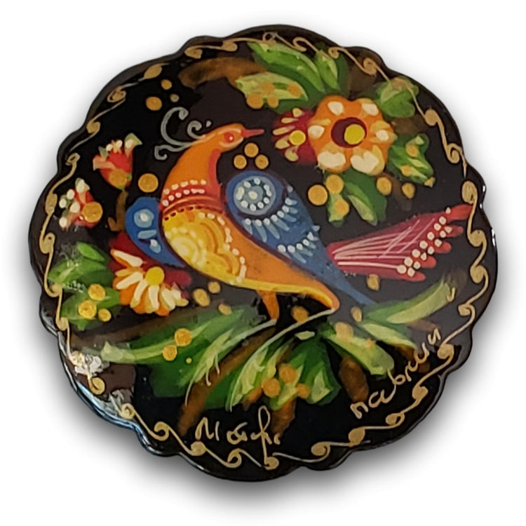 Russian Brooch with Phoenix image
