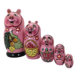 Pig family nesting doll 
