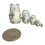 White bear Russian nesting dolls 