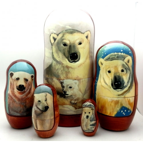 Polar Bear Nesting Dolls Set 