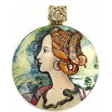 Pendant Inspired Portrait of a Young Woman by Sandro Botticelli