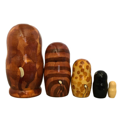 Red cats matryoshka dolls