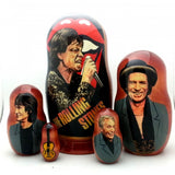 Rolling Stones Tongue Nesting Doll Set 7" Tall