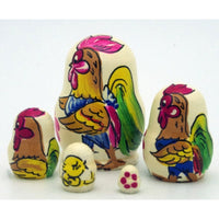 Rooster Miniature Nesting Doll Set