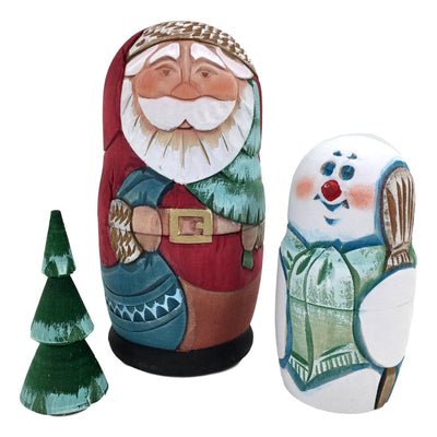 Russian Santa nesting dolls 