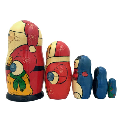 Russian Santa wooden matryoshka 