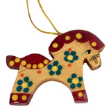 Red horse Christmas tree ornament 