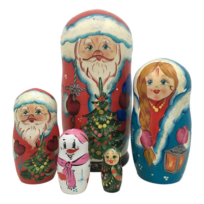 Russian Santa nesting dolls 