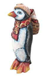 Santa penguin figurine 