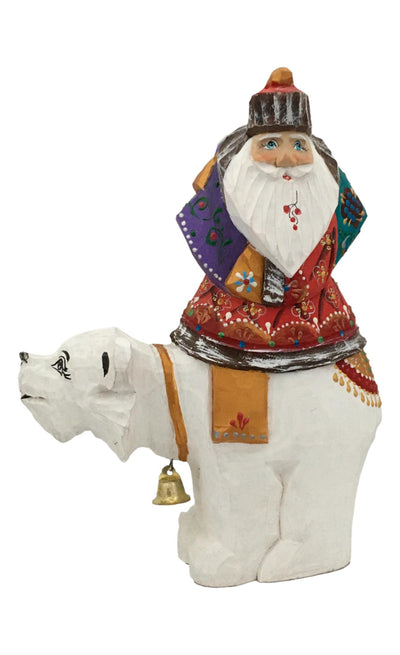 Polar Bear with Santa Claus BuyRussianGifts Store