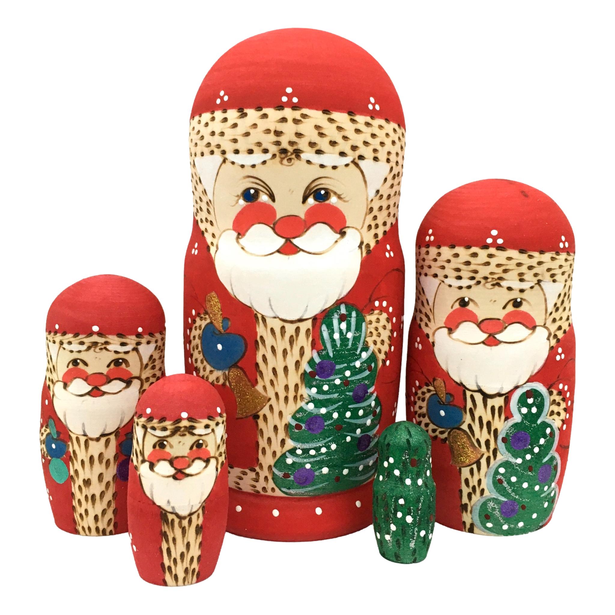 Nesting Dolls. Santa Claus Nesting Dolls - Matri Roush deals dolls. Handmade wooden do