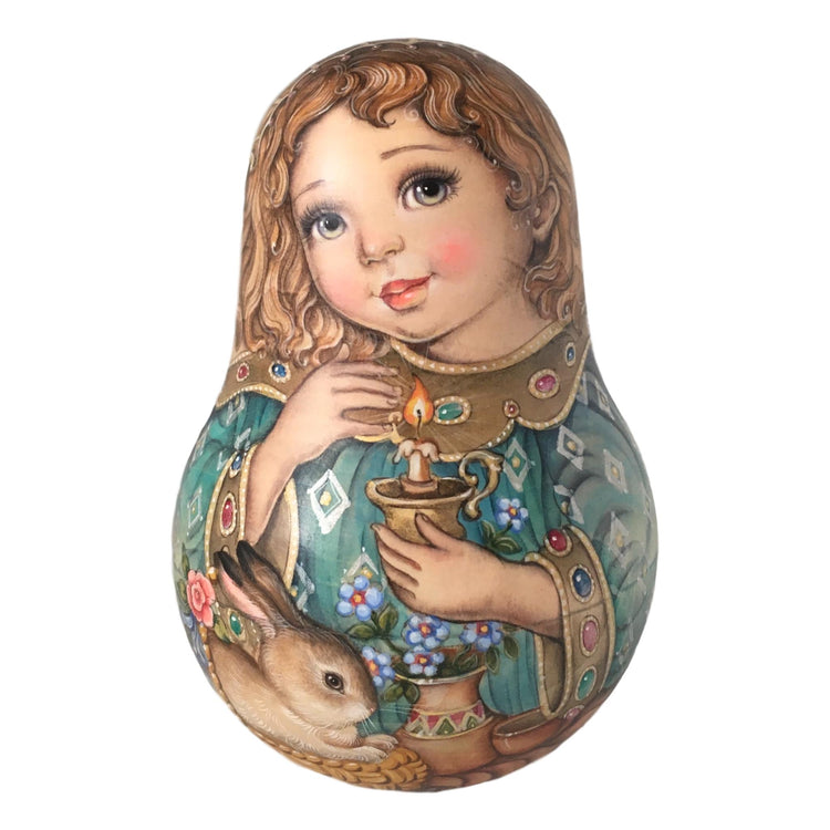 Roly poly Russian doll angel