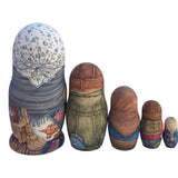 One of a kind Russian Matryoshka Childhood Nesting Set of 5 dolls BuyRussianGifts Store