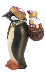 Russian wooden santa with penguin 