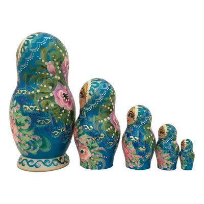 Blue pink matryoshka 