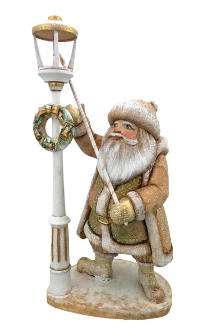 Russian Father Frost wood carvings 