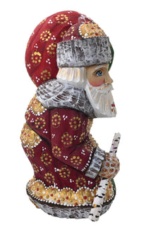 Handcrafted wooden Santa 