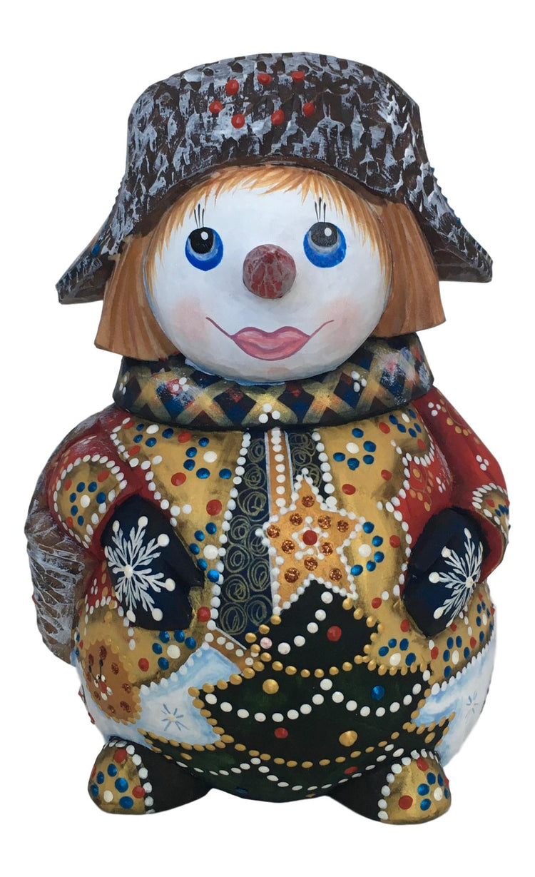 Snowman in Russian Hat BuyRussianGifts Store