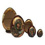 Russian icon Virgin Mary nesting dolls 