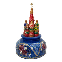 Russian church musical box blue