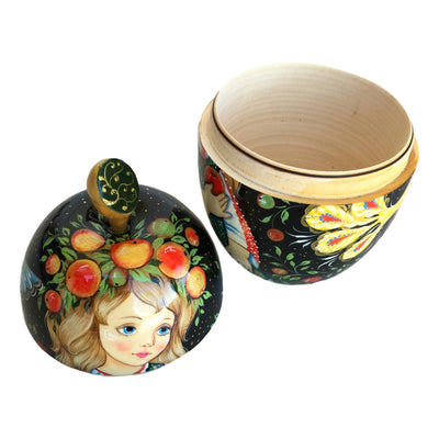 Apple Shape Russian Doll Unique Artwork Signed BuyRussianGifts Store