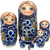 Russian nesting dolls blue