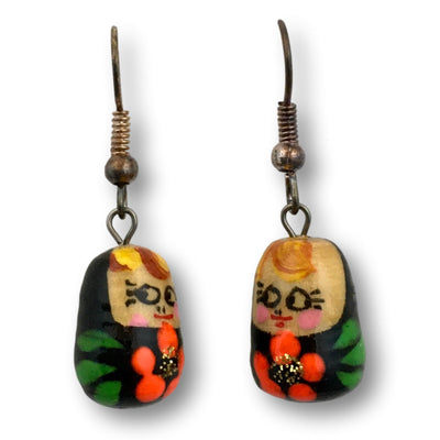 Handcrafted matryoshka earrings 