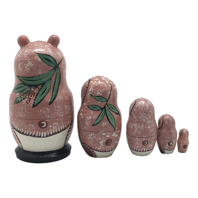 Pink koala nesting dolls