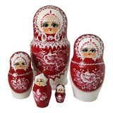 Russian nesting dolls red