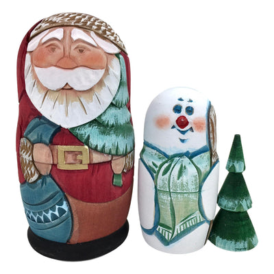 Russian Christmas nesting dolls 