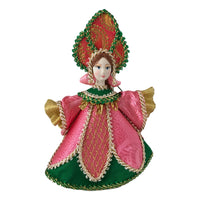 Pink Russian Christmas ornament doll