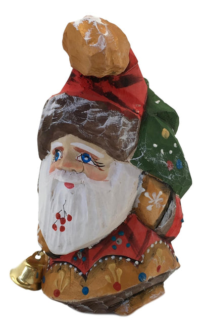Russian Santa Unique Shape with Christmas Tree BuyRussianGifts Store