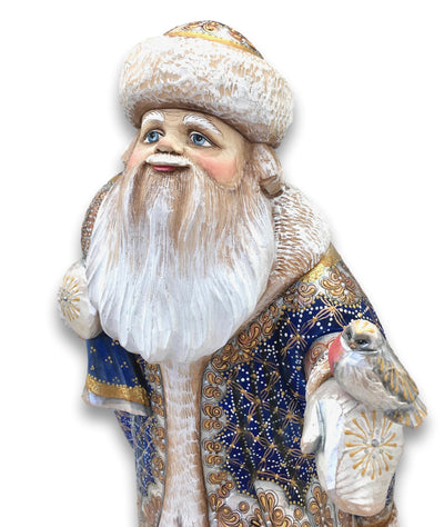 Russian Santa in blue gold robe
