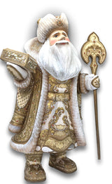 Russian Santa figurine in gold