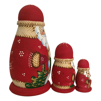 Wooden Santa matryoshka 