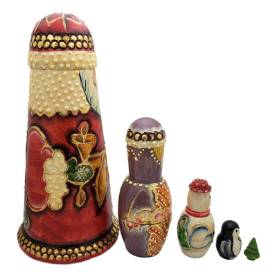 Unique Shape Santa with a Friends Nesting Doll Set BuyRussianGifts Store