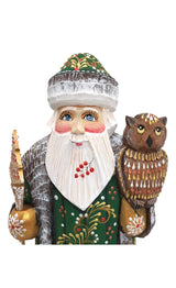 Traditional russian Santa with an owl