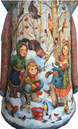 Russian traditional santa with children 