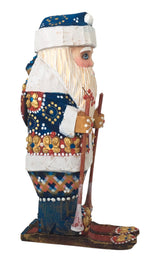 Authentic Russian Santa Skier in a Blue Coat BuyRussianGifts Store