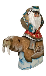 Carved Santa on walrus