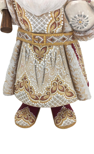 Hand painted wood santa