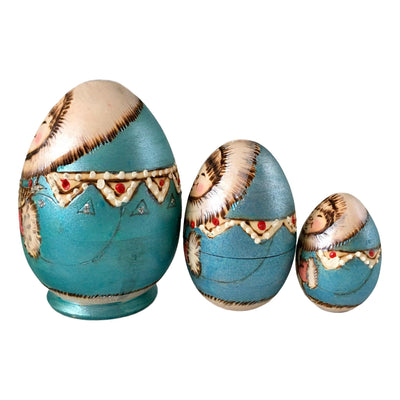 Russian matryoshka blue doll