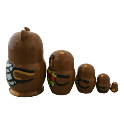 Russian nesting dolls bear withbees