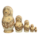 Nesting dolls with roses