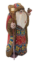Handcrafted Russian Santa with Bird BuyRussianGifts Store