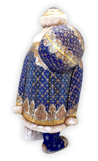 Russian Santa Claus in blue and gold
