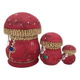 Santa Babushka Dolls Mushroom Shape Nesting Set BuyRussianGifts Store