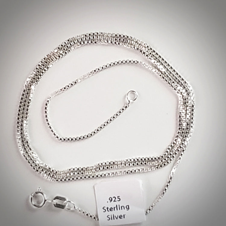 Sterling Silver Box Chain / size from 14