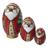 Santa wooden nesting dolls 